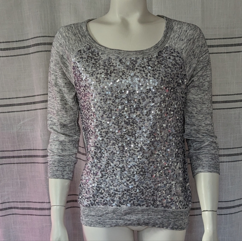 GAP Sequin 3/4 Sleeve Top